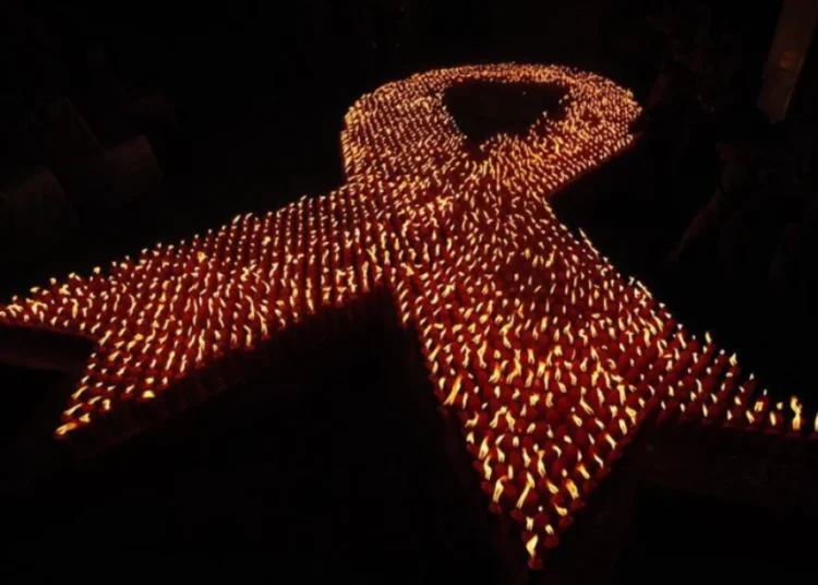 About 2880 candles are seen lit during a World AIDS Day event in Jakarta December 1, 2009