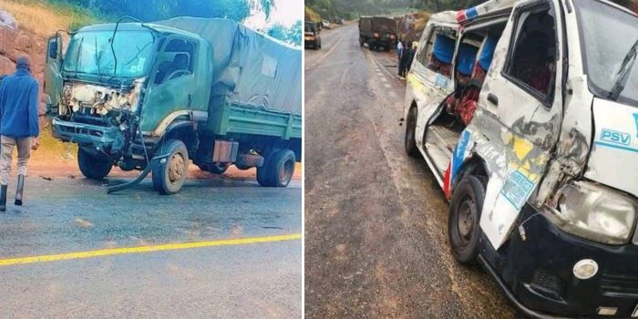 An accident involving the GSU Truck and the PSV matatu on June 28, 2025