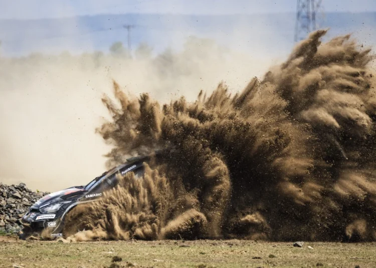 Elfyn EVANS, Scott MARTIN, Toyota GR Yaris Rally1, action during the 2025 Safari Rally Kenya, 3rd round of the 2025 WRC World Rally Car Championship, from March 20 to 23, 2025 at Nairobi, Kenya - Photo Nikos Katikis / DPPI (Photo by Nikos Katikis / Nikos Katikis / DPPI via AFP)