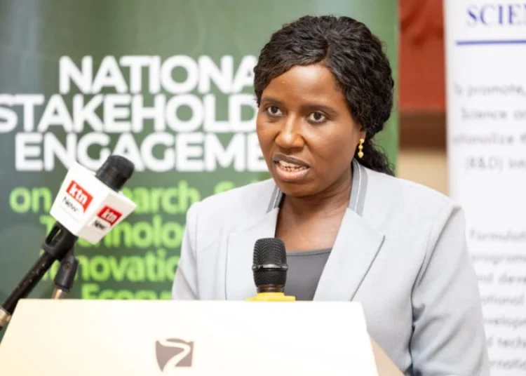 Higher Education and Research PS Beatrice Inyangala speaks when she opened a National Stakeholders Engagement in Naivasha on July 15, 2024. PHOTO | COURTESY