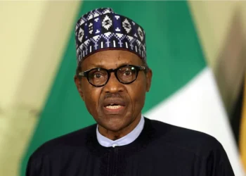 Nigerian President Muhammadu Buhari speaks during a news conference during a visiit to Pretoria, South Africa, October 3, 2019. REUTERS/Siphiwe Sibeko/File Photo
