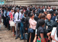 Kenyans queuing for jobs