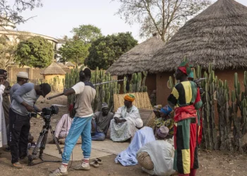 On the set of the Nigerian series 'Yarima' in Jos earlier this year