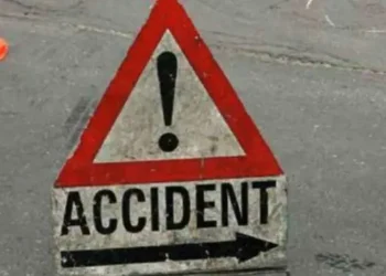 File image of a road accident sign.