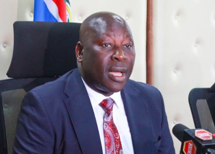Social Protection and Senior Citizen Affairs Principal Secretary Joseph Motari addresses the press on August 7, 2025. PHOTO | COURTESY