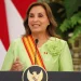 Peru's President Dina Boluarte speaks during a news conference