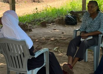 An SGBV survivor narrates her ordeal during an interview in Kwale