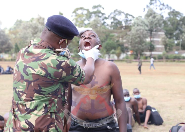 File image of a past KDF recruitment exercise