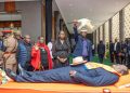 ODM Leader Raila Odinga's body lies in state at Parliament as his son Raila Jr pays his respects.