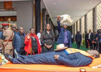 ODM Leader Raila Odinga's body lies in state at Parliament as his son Raila Jr pays his respects.