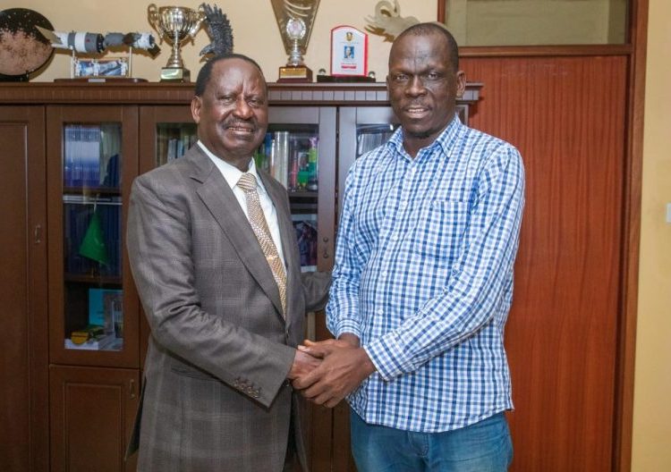 Wafula Buke and Raila Odinga.