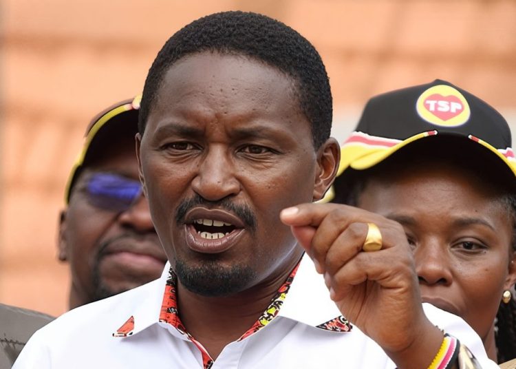 Laikipia East MP Mwangi Kiunjuri speaks during a past event.