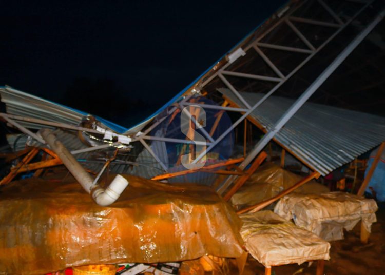 Part of Kibuye Market roof that collapsed