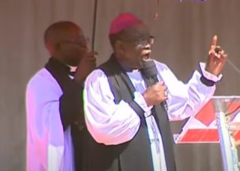 Rev. Joseph Otieno Wasonga at Raila’s burial.