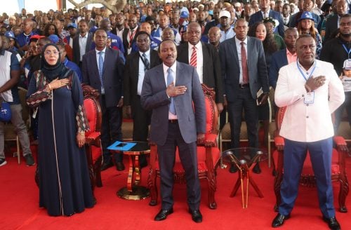 Kalonzo Musyoka and other delegates during the Wiper Patriotic Front NDC