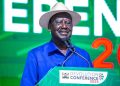 The late Raila Odinga during the Devolution Conference in Homa Bay