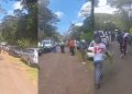 File image of supporters at Raila Odinga's Karen home