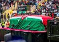 File image of the gun carriage carrying Raila Odinga's body