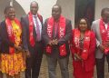 File image of Fred Matiang'i, Jubilee Party Secretary General Jeremiah Kioni and other officials during the NEC meeting