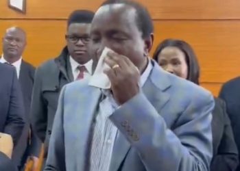Wiper Party leader Kalonzo Musyoka weeps at JKIA