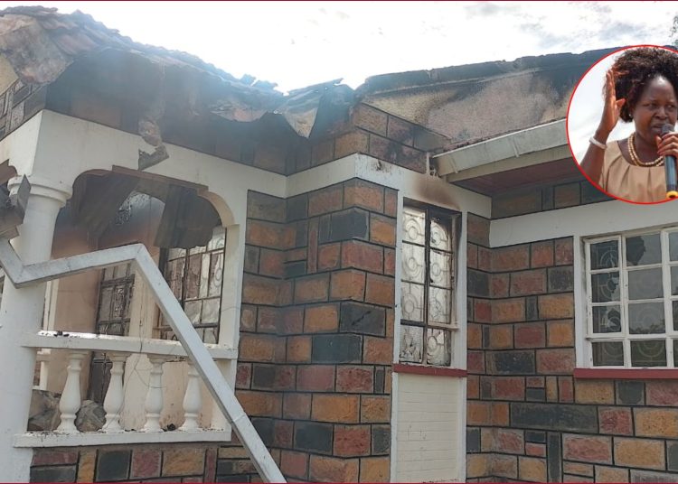 Rangwe MP Lilian Gogo's home was burnt down.