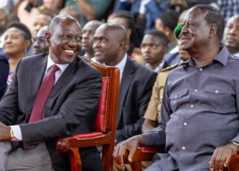 President William Ruto and the late ODM leader Raila Odinga