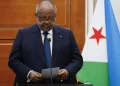 Djibouti's President Ismail Omar Guelleh speaks during a press conference after a meeting with France's President at the presidential palace in Djibouti on December 21, 2024.