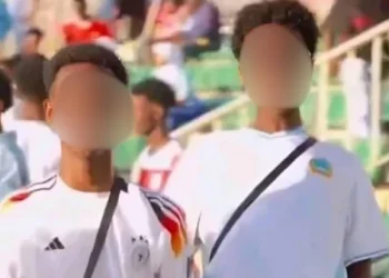 Two Somali minors who were captured stepping on the Kenyan flag at Nyayo Stadium