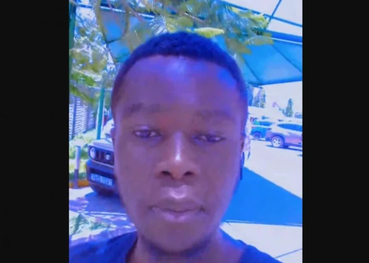 A screengrab of TikToker Roy Otieno Odhiambo from the viral video.