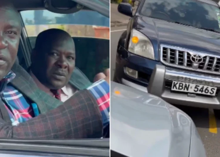 Kibra MP Peter Orero (on passenger seat) caught on camera flouting traffic rules.