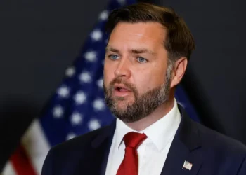 U.S. Vice President JD Vance speaks to members of the media in Kiryat Gat, Israel, October 21, 2025.