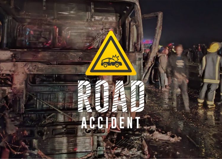 A graphic representation of a road accident.