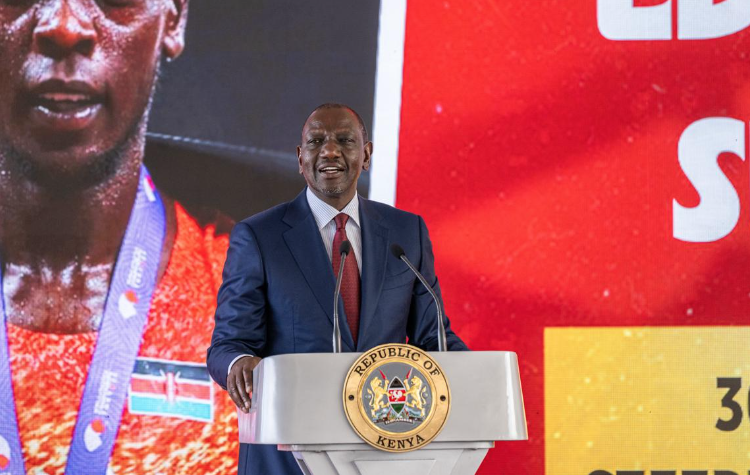 President William Ruto, when he hosted Kenya’s athletics team from the 2025 World Athletics Championships in Tokyo at State House, Nairobi/PCS