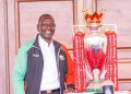 President William Ruto receiving EPL Trophy in Naironi on Friday October 24, 2025