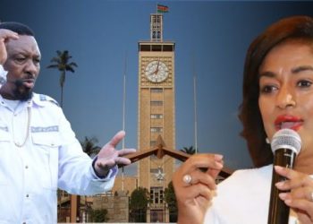 A photo collage of Apostle James Ng'ang'a of the Neno Evangelism Ministry, and Nairobi Women Representative Esther Passaris.