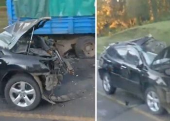 A screengrab of vehicles involved in an accident along Timboroa area on October 10, 2025