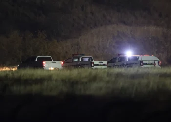 A picture shows search operations at the crash site of the Turkish C-130 military cargo plane in the Sighnaghi area at the Georgia-Azerbaijan border early on November 12, 2025