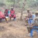 KWS officers hold a meeting with locals after an elephant killed a woman in Lairupa Village, Elangata Wuas Location, Kajiado West