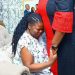The widow of the late Festus Amimo is consoled by Homa Bay Governor Gladys