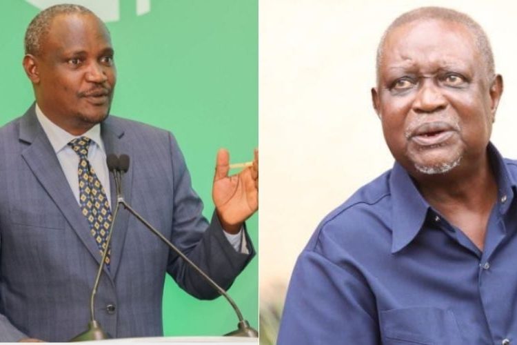 A collage of Treasury CS John Mbadi and ODM leader Oburu Oginga.