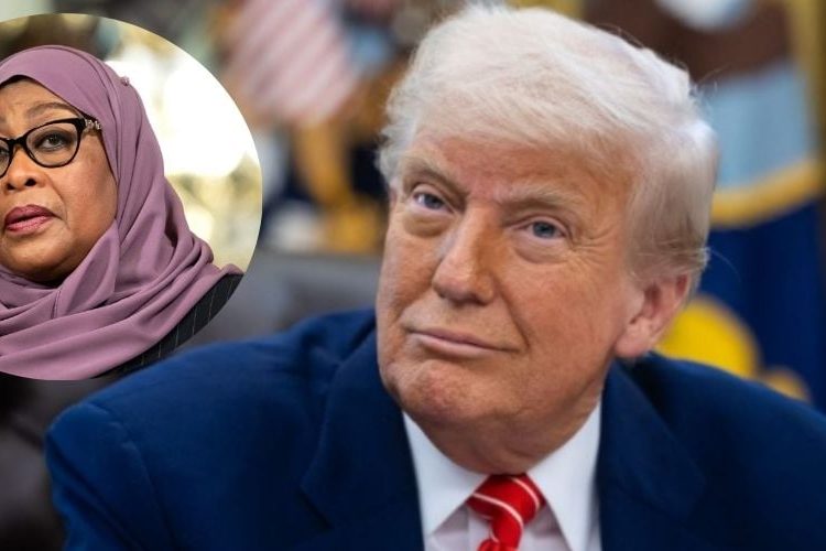 File image of US President Donald Trump and Tanzanian President Samia Suluhu.