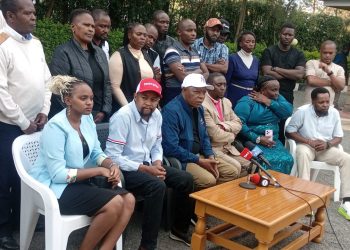 Politician Maina Njenga with other leaders at his Kajiado home on December 19,2025/