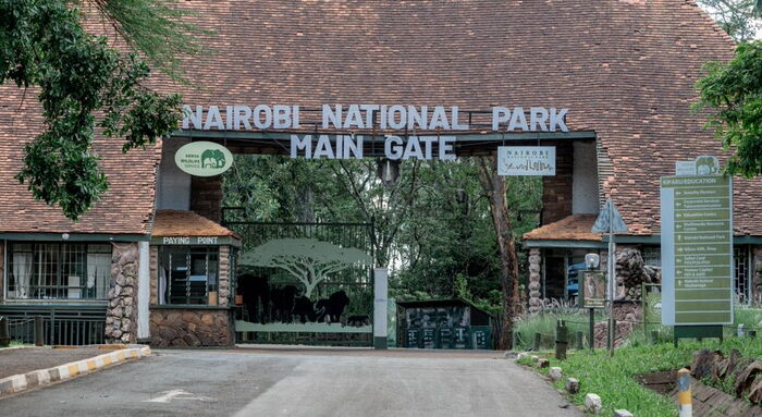 Entrance to the Nairobi National Park.