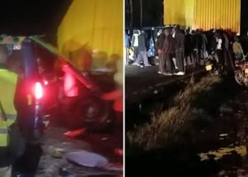 Accident along the Kericho Nyamira road at Tombe Bw'arani area on Saturday, December 14.