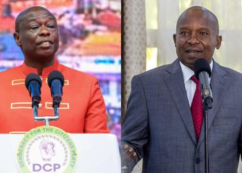 A photo collage of former Deputy President Rigathi Gachagua and Deputy President Kithure Kindiki