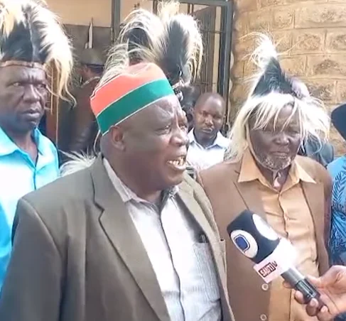 A Tiriki Elder speaking while at Jirongo’s home in Gigiri.