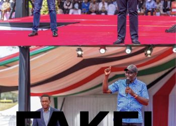 Labour and Social Protection CS Alfred Mutua and President William Ruto