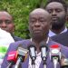 Former Deputy President Rigathi Gachagua addressing the press on Wednesday, July 9, 2025