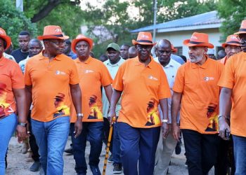 ODM party leadership at the National Governing Council meeting held at Fort Jesus Grounds in Mombasa on November 13, 2025.