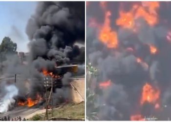 A tanker exploded after overturning along the Southern Bypass.